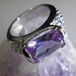 Lilac Ice CZ Fashion Ring